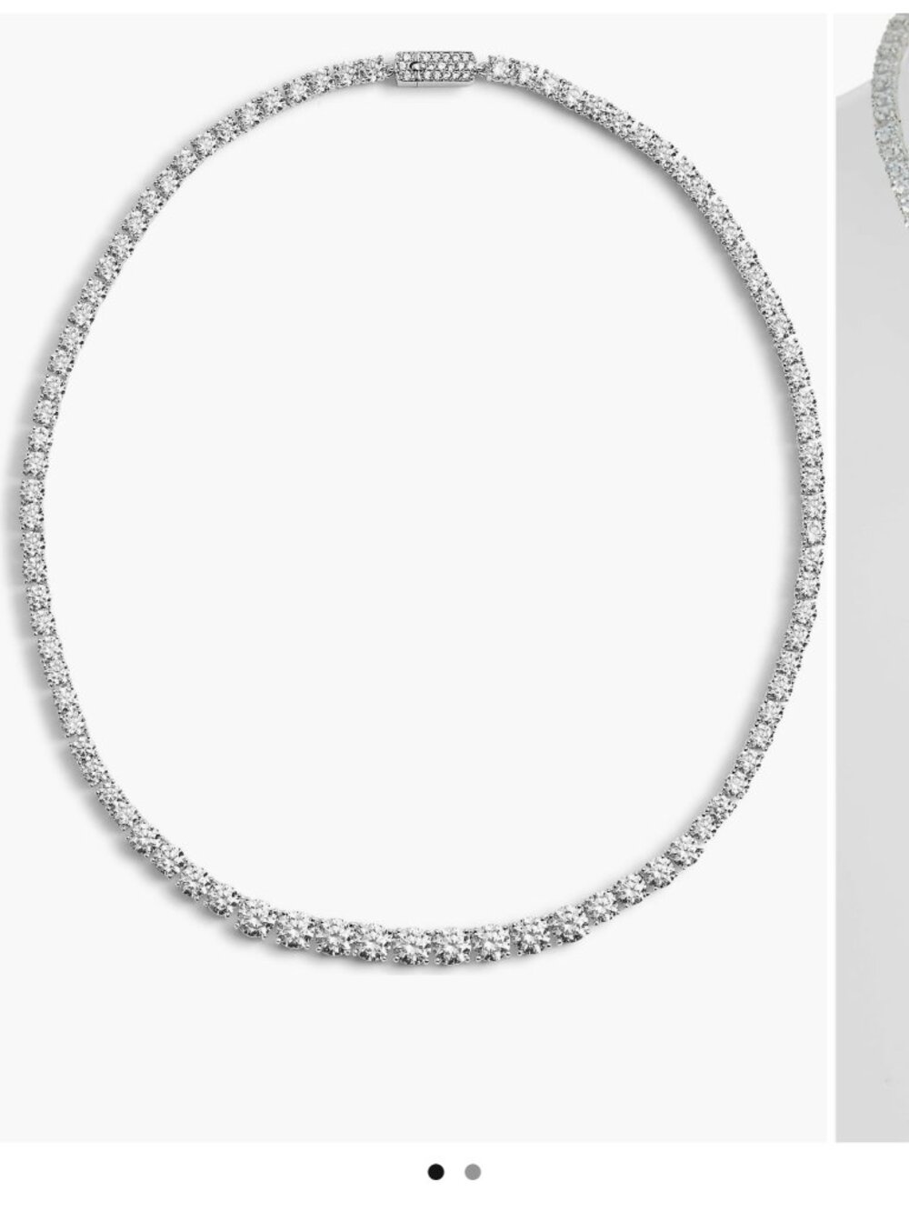 Nadri cubic zirconia collar necklace, sparkly, pristine condition!